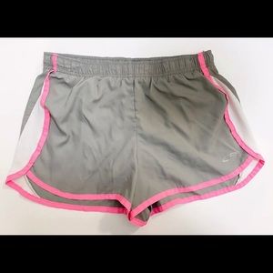 Champion Gray and Pink Kids Running Shorts (L)